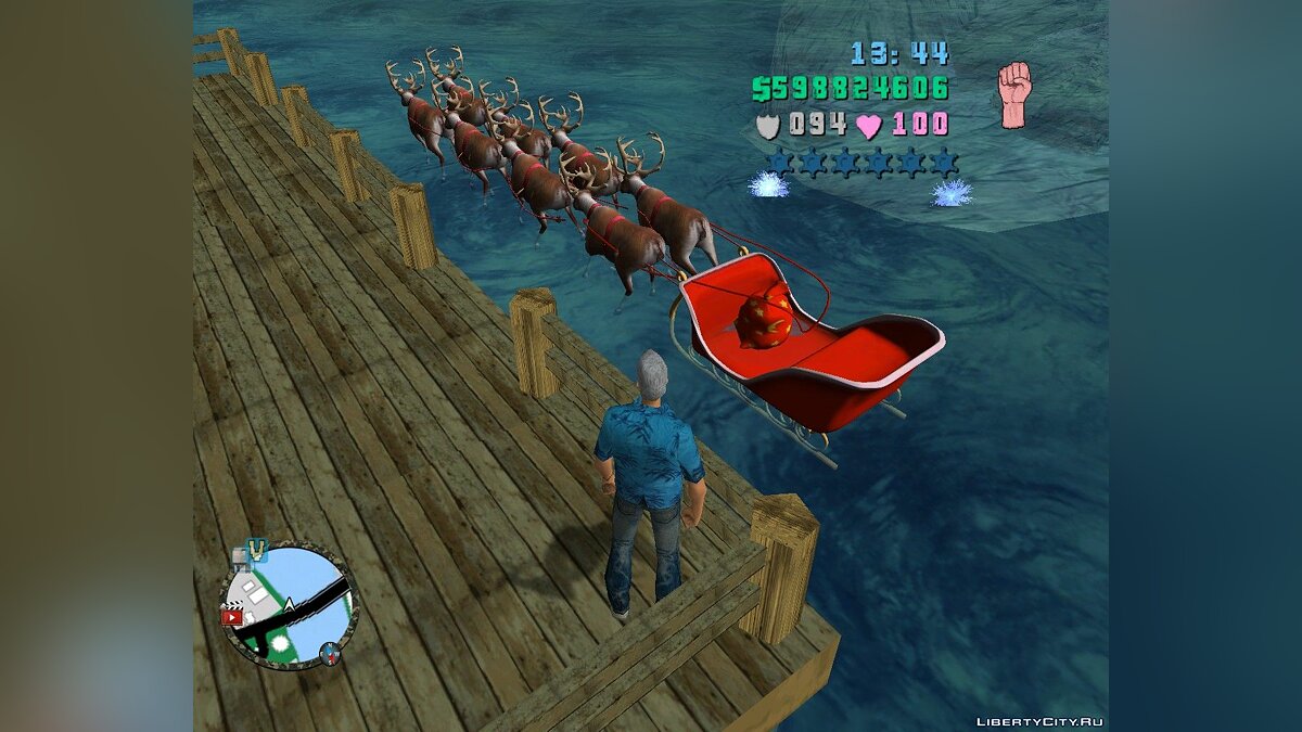 Flying sleigh of Santa Claus для GTA Vice City - Картинка #1