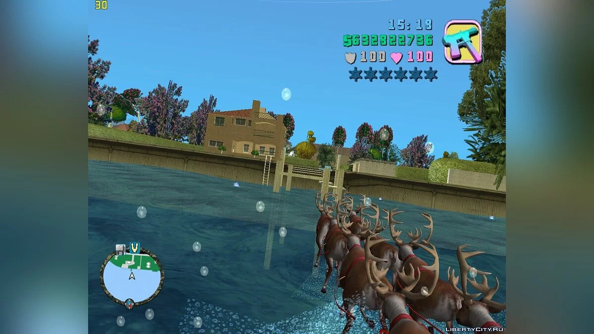 Flying sleigh of Santa Claus / GTA Vice City