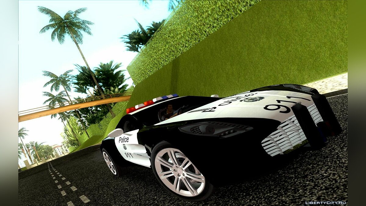 Скачать Aston Martin One 77 police для GTA Vice City