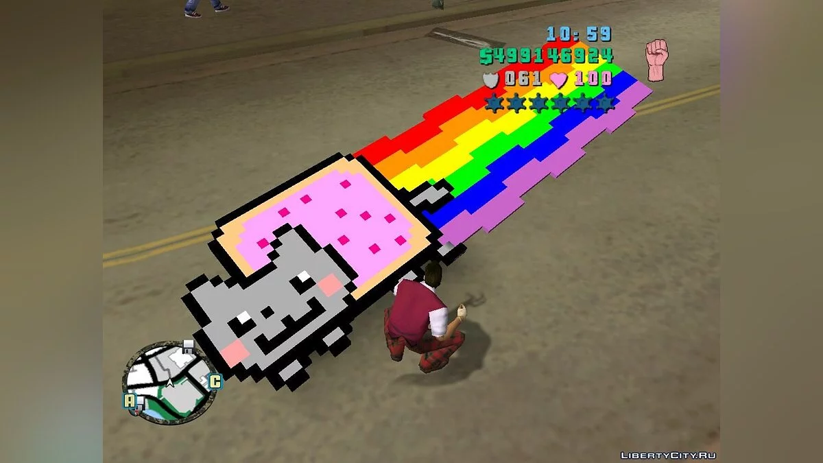 Nyan Cat Motorbike / GTA Vice City