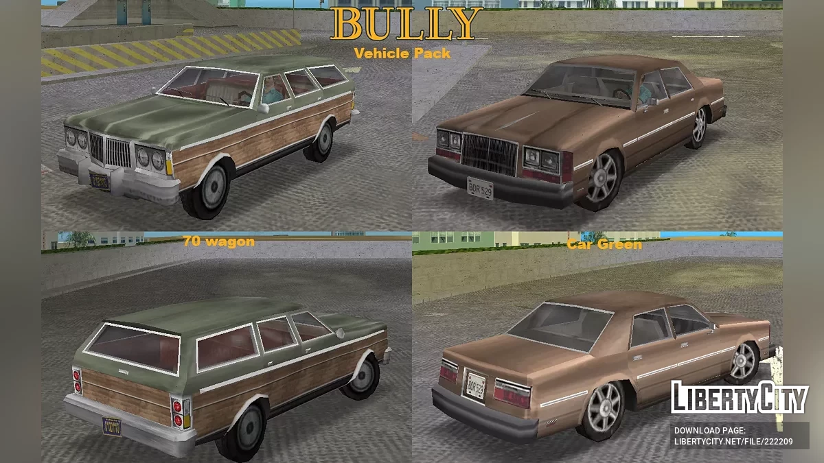 Сборник транспорта из Bully / GTA Vice City