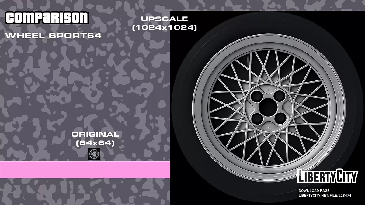 Обновлённые Колёса (ИИ Переработка) (Теперь с HD Wheels) / GTA Vice City