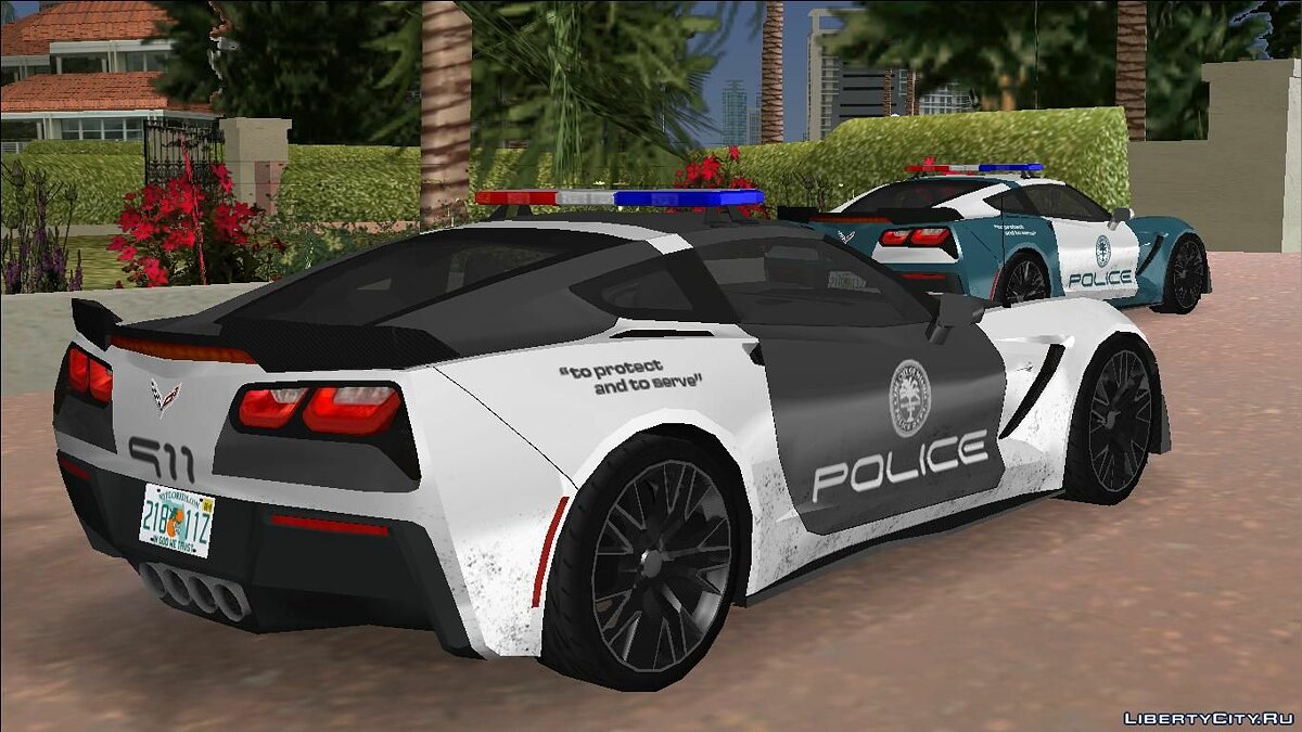 Corvette C7 Police для GTA Vice City - Картинка #2