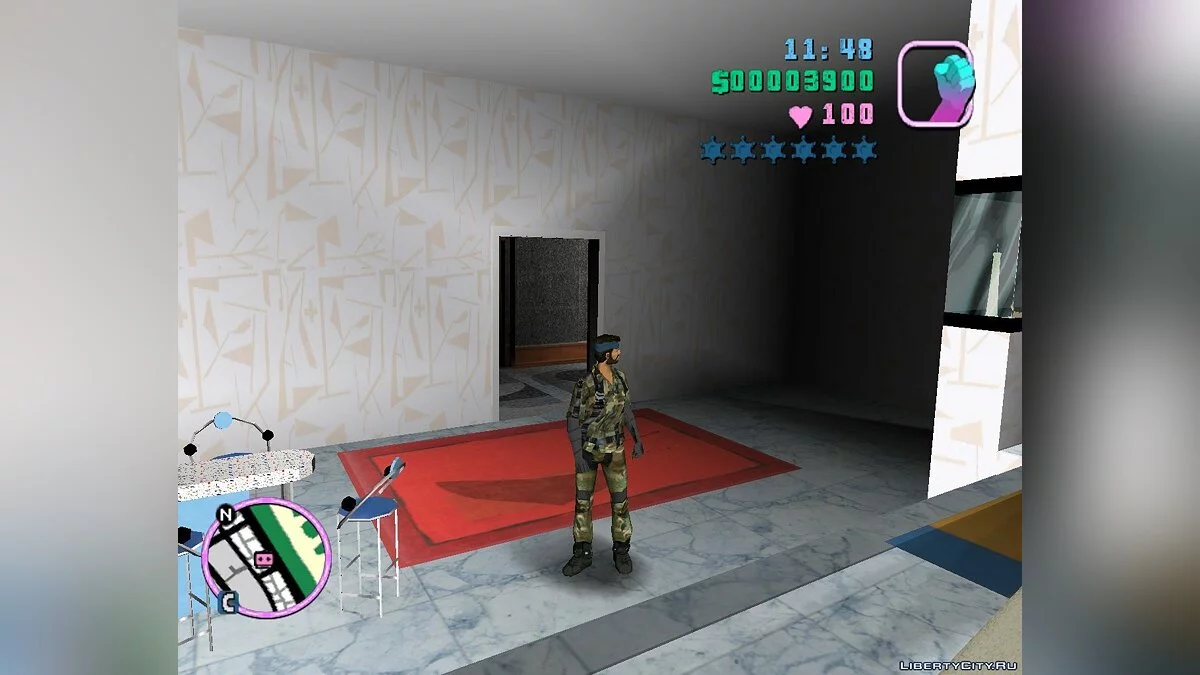 Скин Снейка из MGS / GTA Vice City