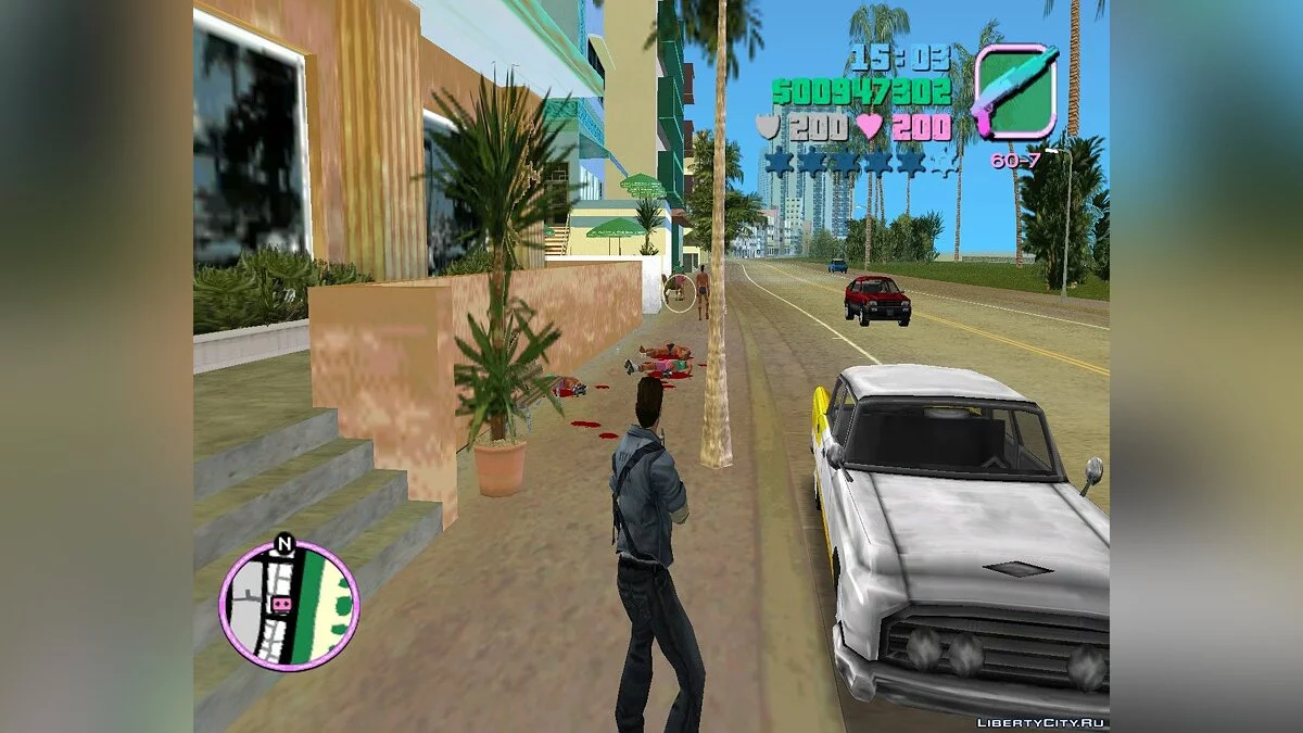 Томми в одежде из игры "Manhunt" / GTA Vice City