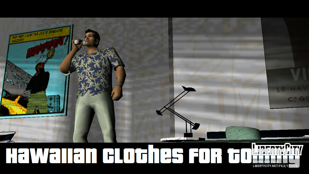 Hawaiian clothes for Tommy for GTA Vice City - Картинка #1