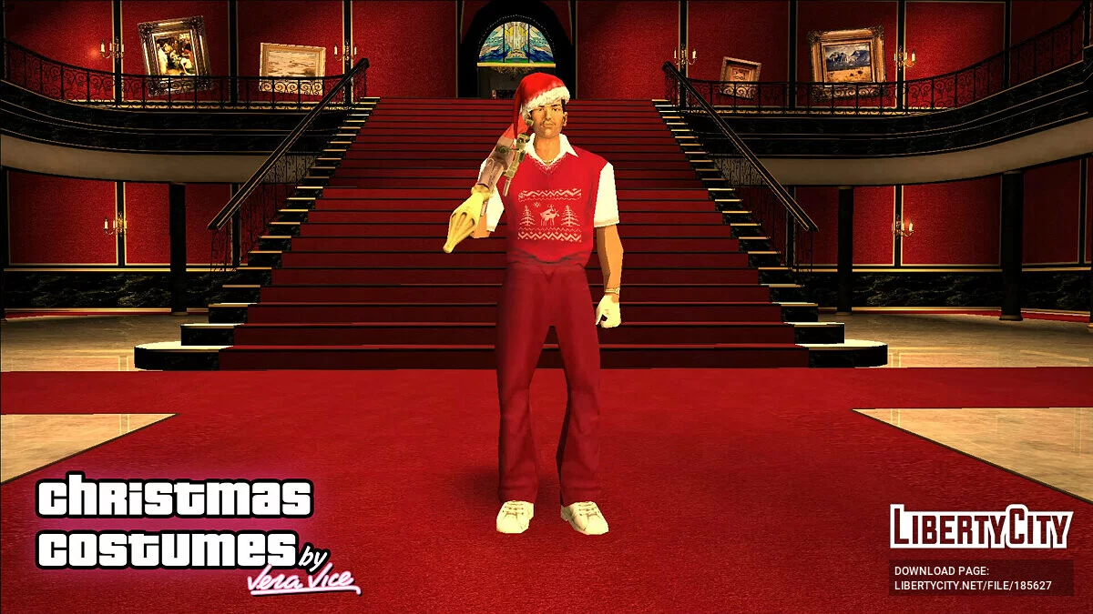 Рождественские костюмы для Томми Версетти и Мерседес Кортез / GTA Vice City
