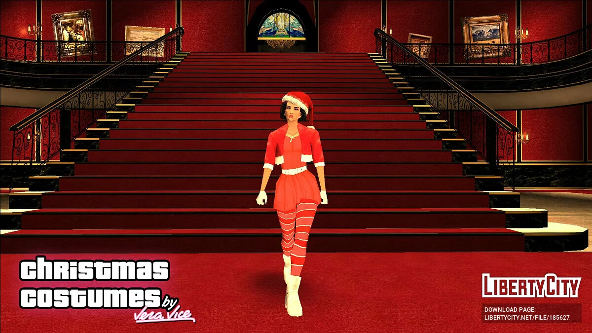 Рождественские костюмы для Томми Версетти и Мерседес Кортез / GTA Vice City