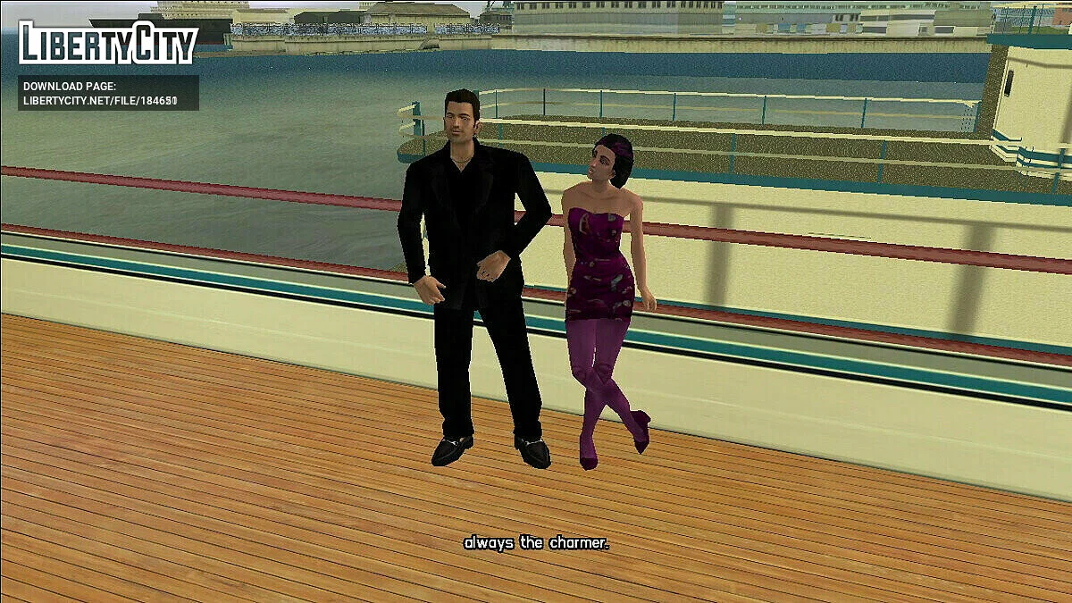 Томми Версетти в черном костюме / GTA Vice City
