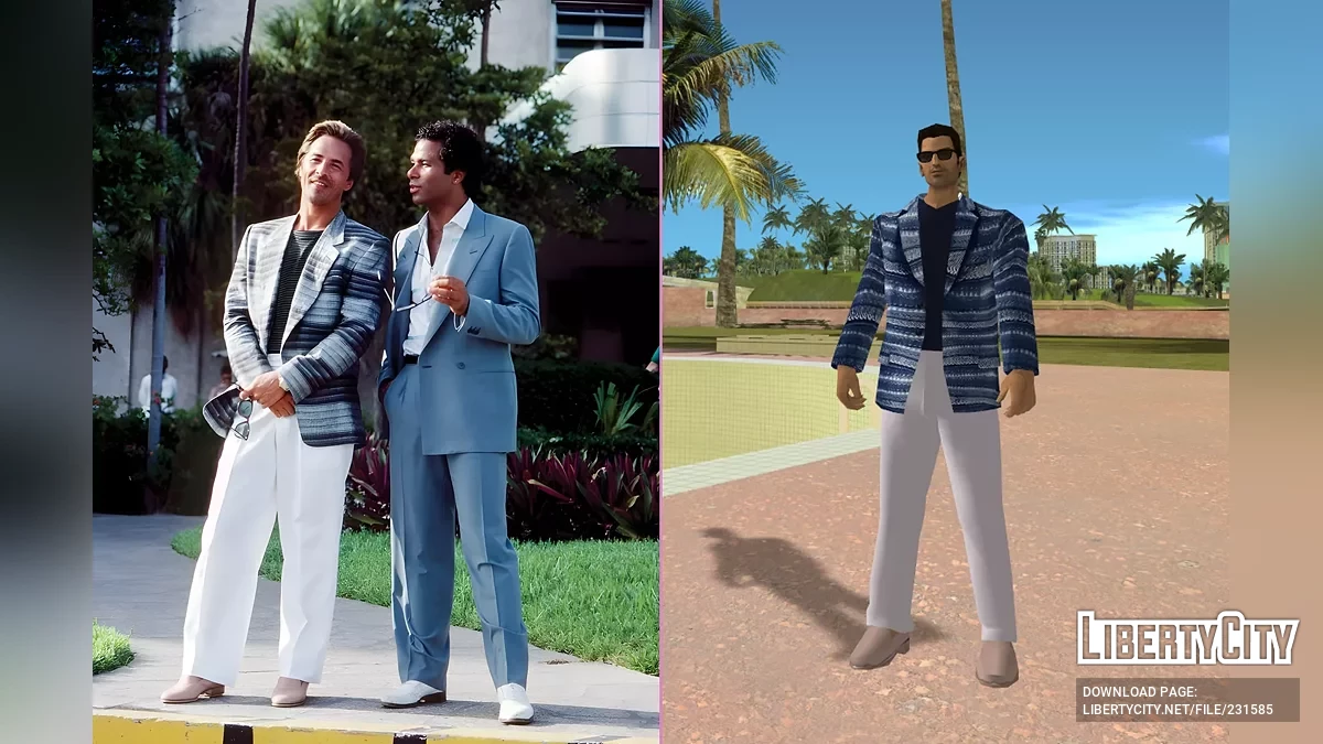 Костюмы Джеймса Крокетта для Томми Версетти / GTA Vice City