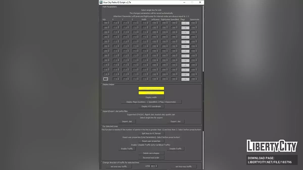 Vice City Paths IO Script v. 2.7f [MAXScript] / GTA Vice City