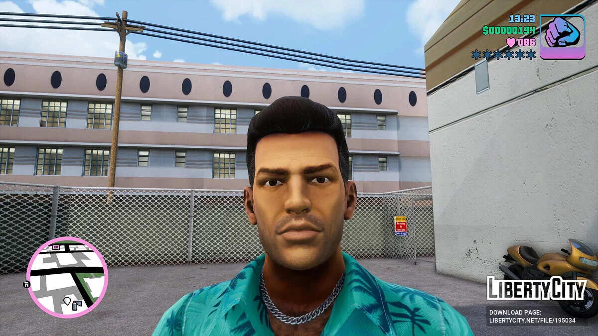 Обновленный Томми в классическом стиле / GTA Vice City: The Definitive Edition