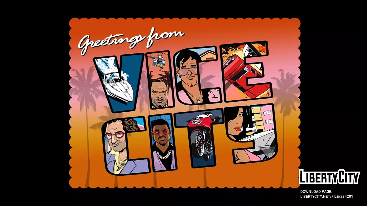 Атмосферная подборка для интерфейса (для Вайс-Сити) / GTA Vice City