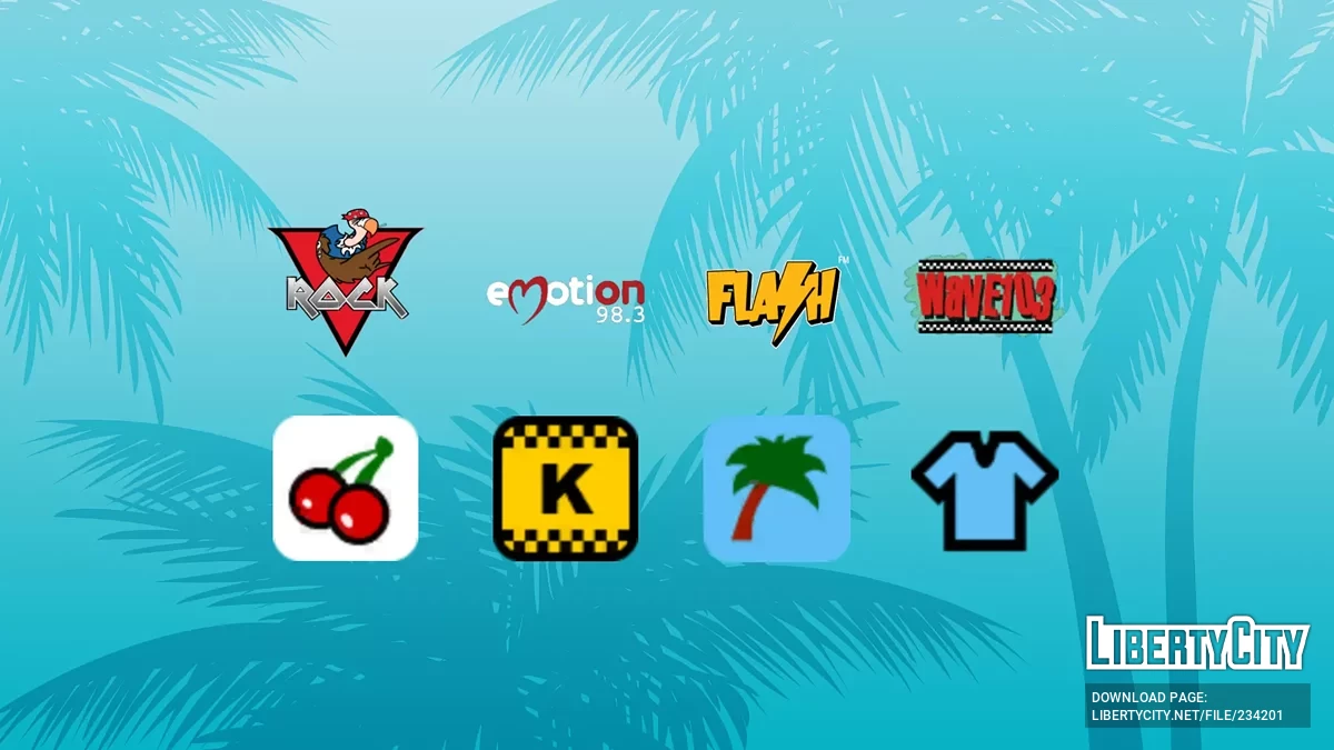 Атмосферная подборка для интерфейса (для Вайс-Сити) / GTA Vice City