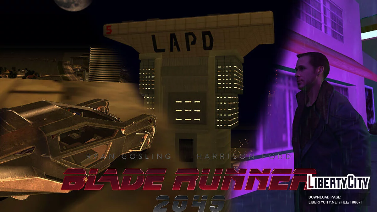 Здание полиции Лос-Анджелеса из Blade Runner 2049 / GTA Vice City