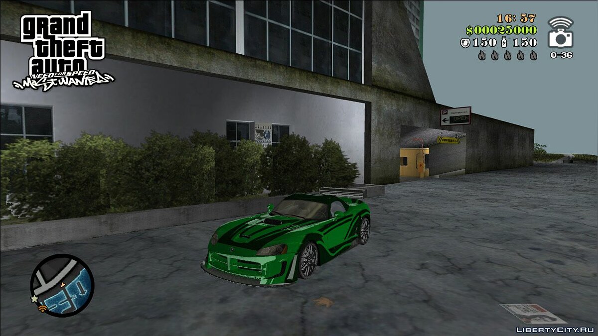 NFSMW Dodge Viper 'JV' для GTA Vice City - Картинка #7