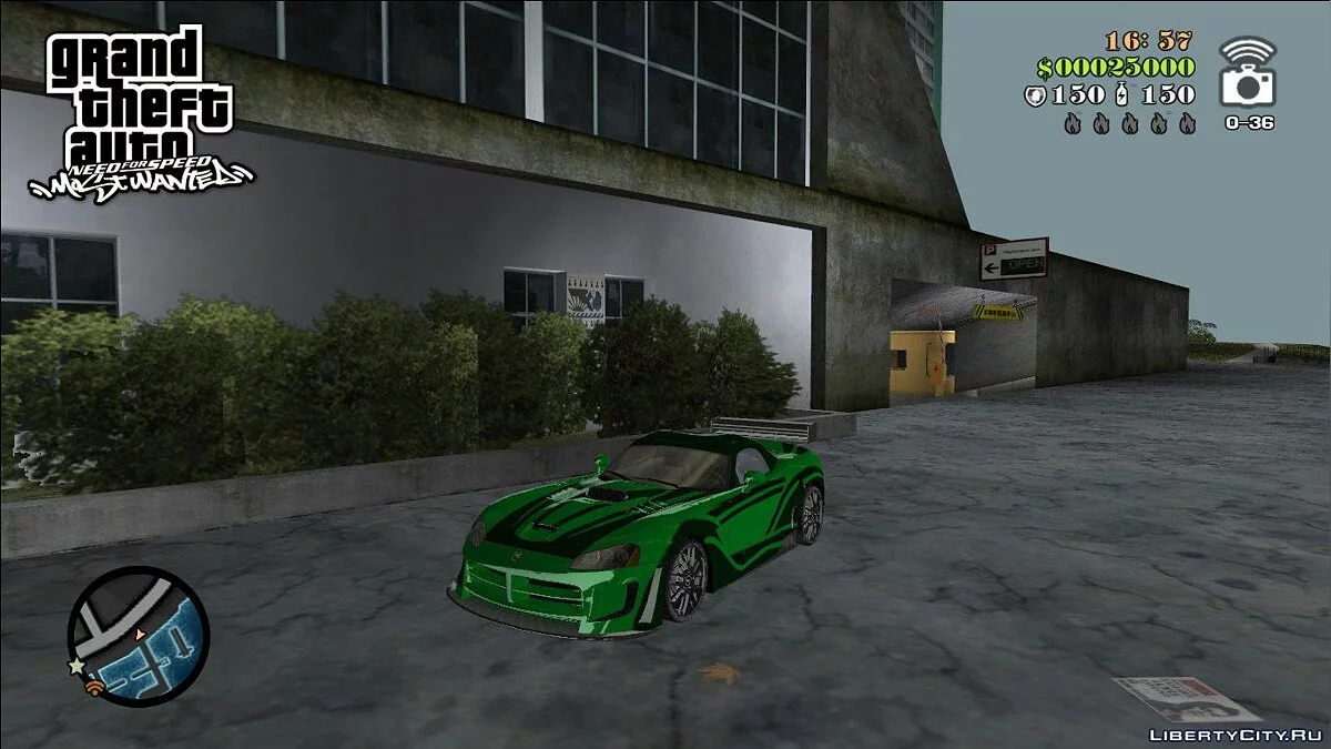 NFSMW Dodge Viper 'JV' / GTA Vice City