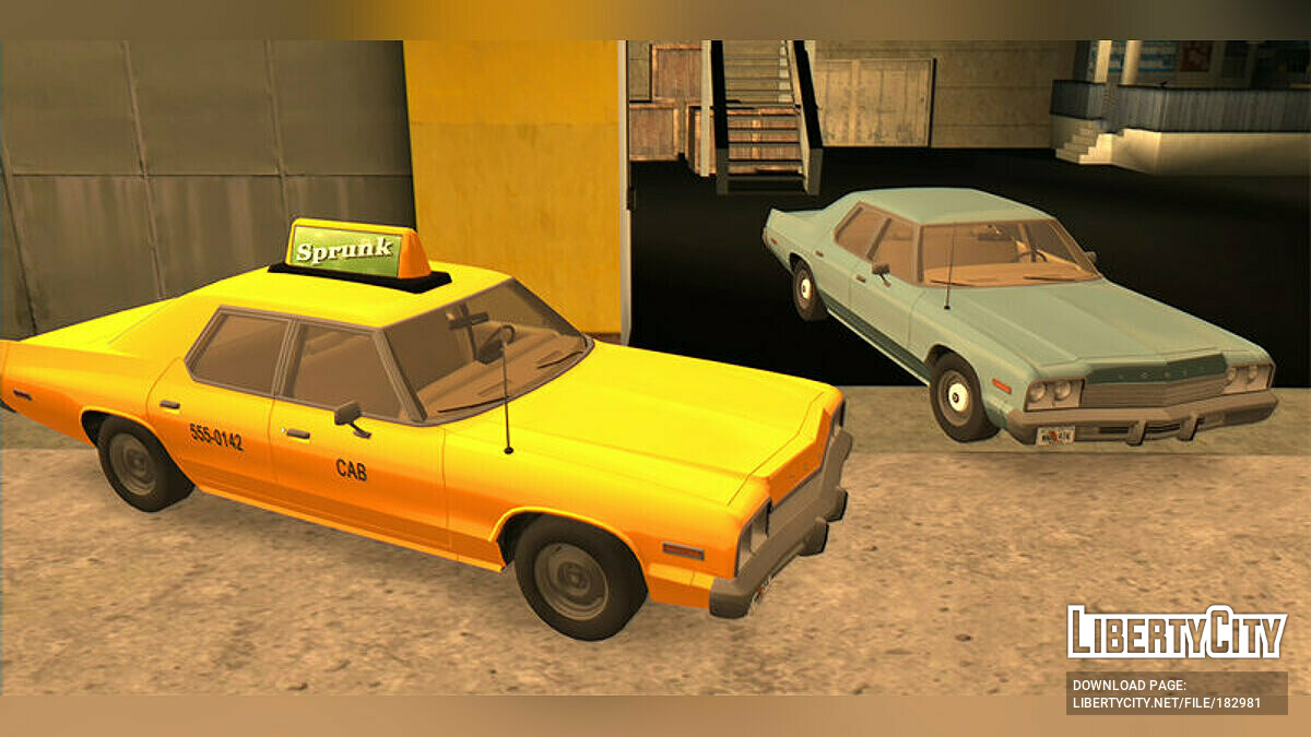 Замена машины Cabbie (cabbie.dff, cabbie.dff) в GTA Vice City (16 файлов)