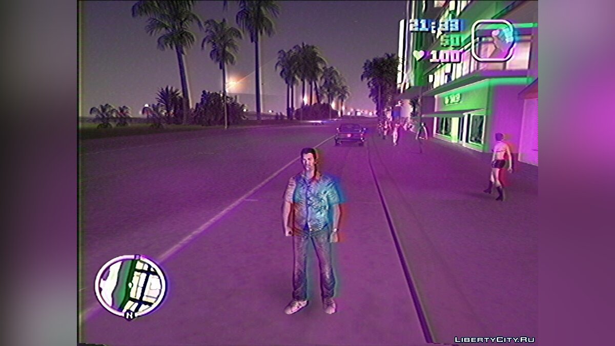 Скачать Vice City on VHS (ReShade) для GTA Vice City