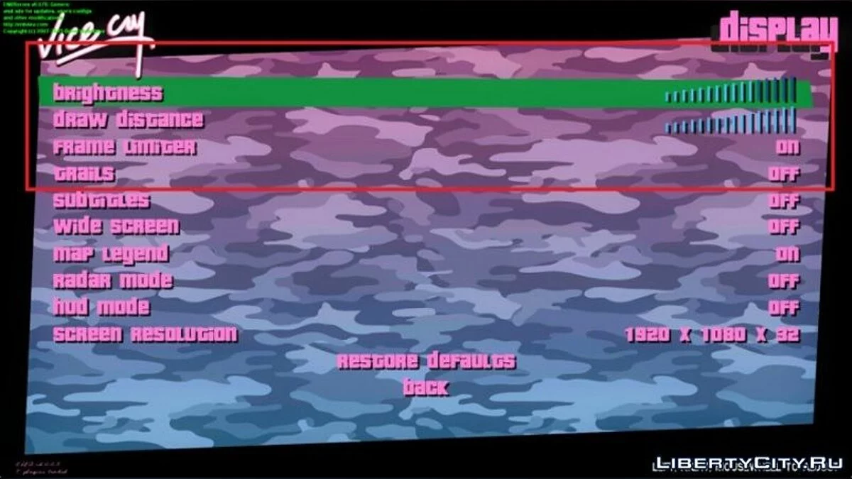 Улучшенная графика / GTA Vice City