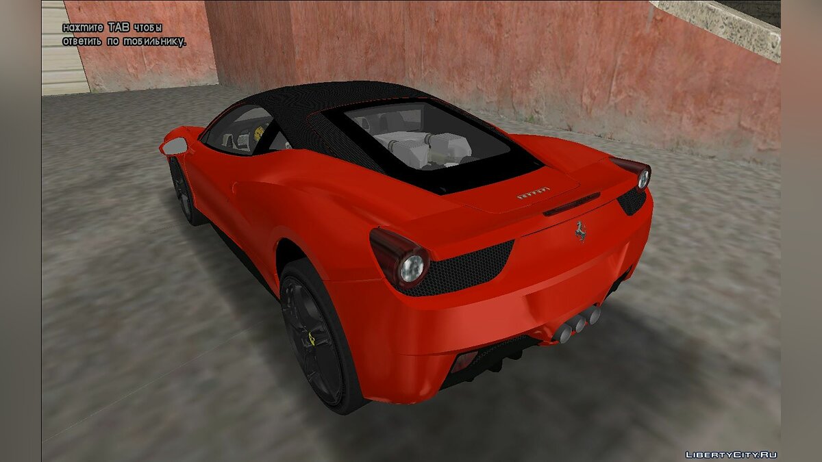 Ferrari 458 Italia TT Black Revel для GTA Vice City - Картинка #2