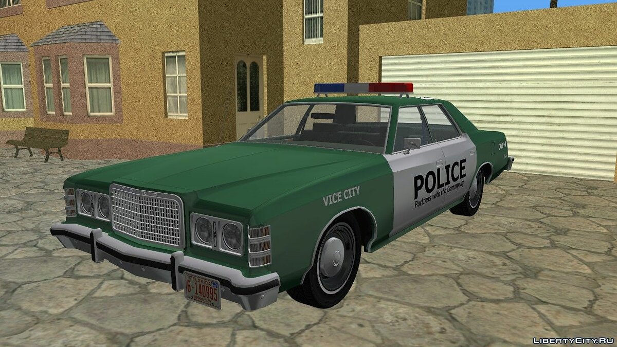 Ford Custom 500 (4-door) 1975 Police for GTA Vice City - Картинка #4