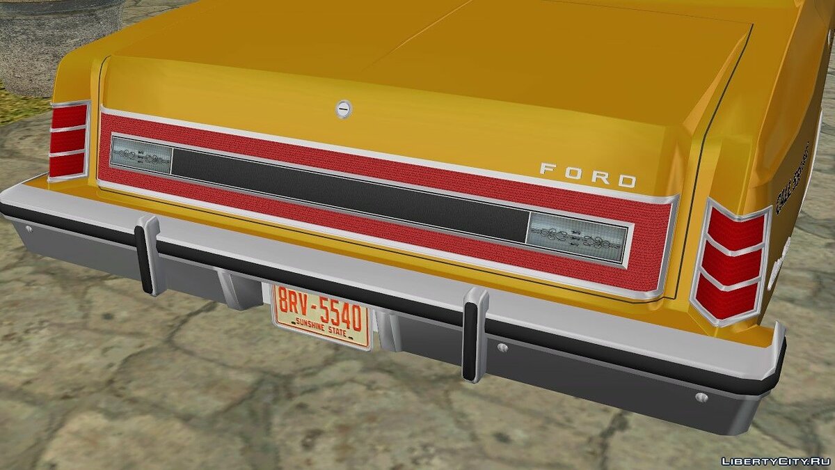Ford Custom 500 (4-door) 1975 Taxi для GTA Vice City - Картинка #10