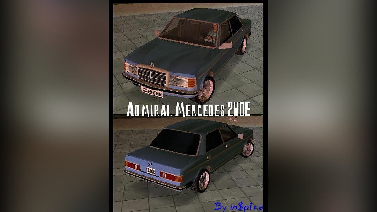 Admiral Mercedes 280e для GTA Vice City - Картинка #1