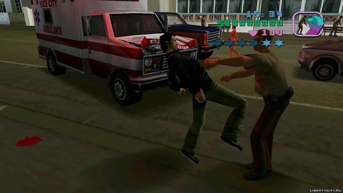 Томми в одежде Клода / GTA Vice City