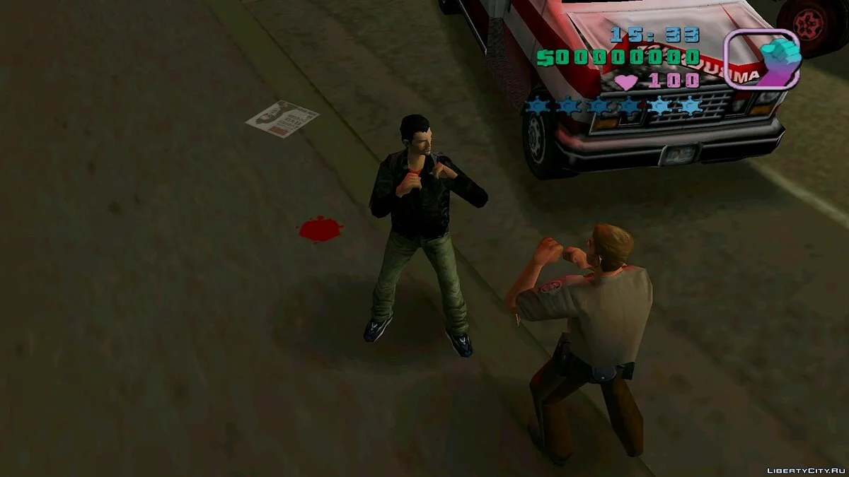 Томми в одежде Клода / GTA Vice City