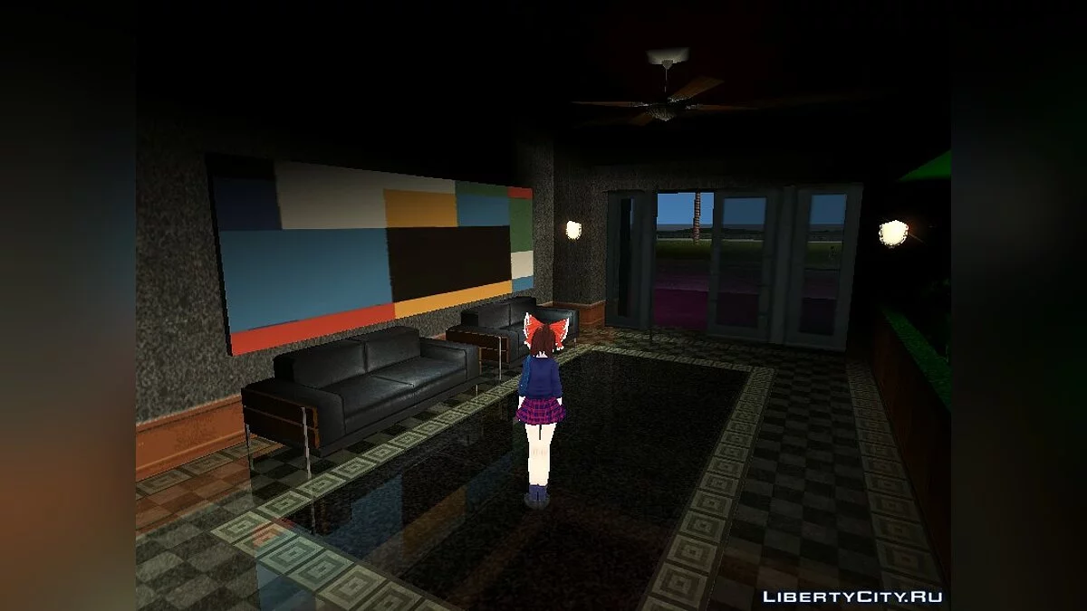 Reimu Hakurei в школьной униформе / GTA Vice City