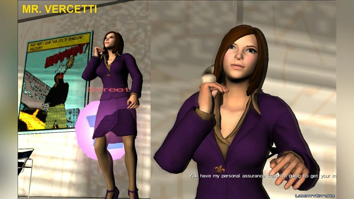 Женский игрок из Saints Row The Third and IV / GTA Vice City