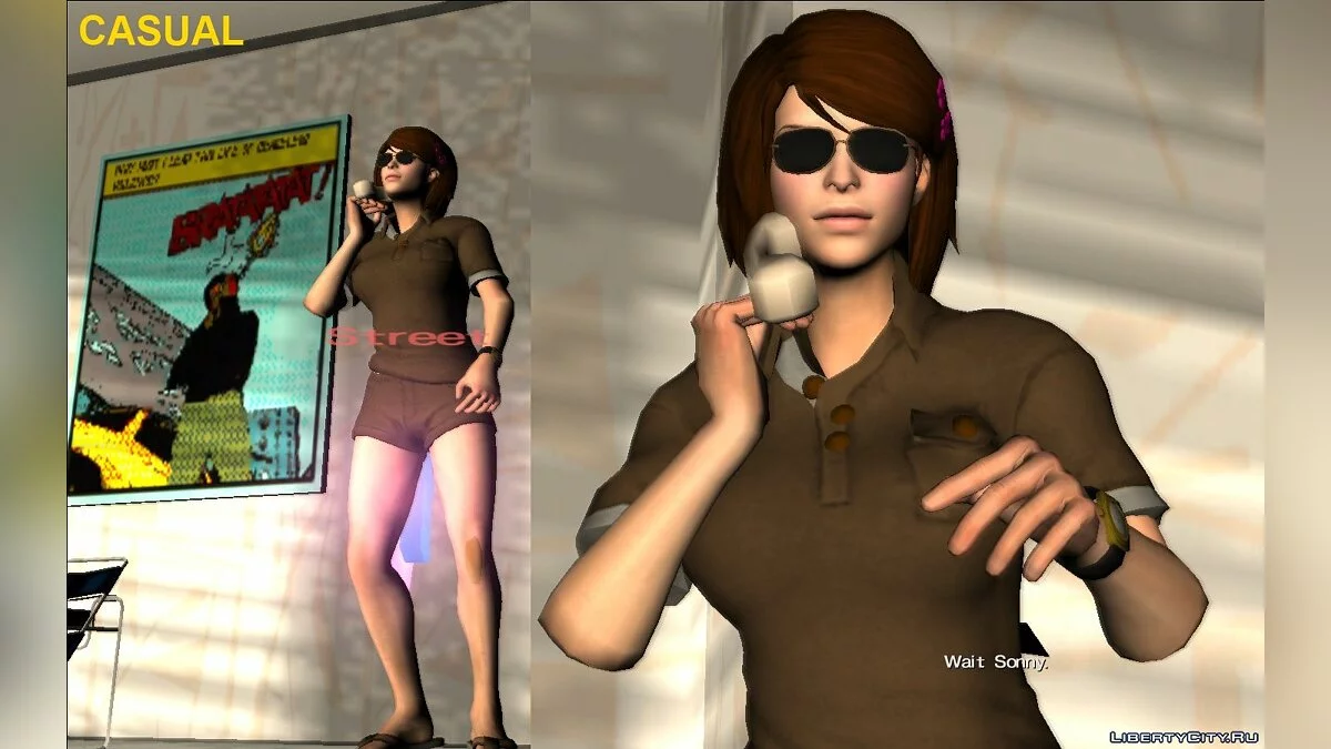 Женский игрок из Saints Row The Third and IV / GTA Vice City