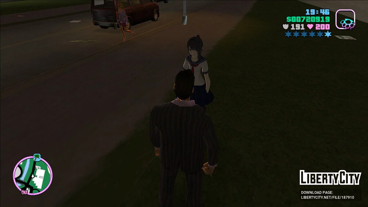 Яндере-тян из Yandere Simulator / GTA Vice City