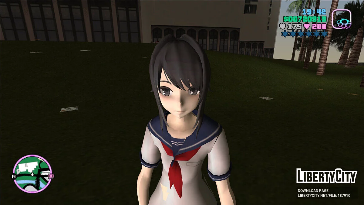 Яндере-тян из Yandere Simulator / GTA Vice City