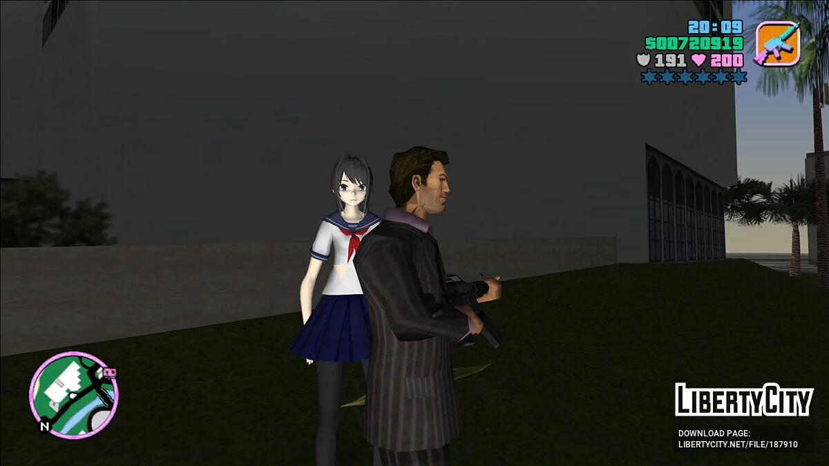Яндере-тян из Yandere Simulator / GTA Vice City