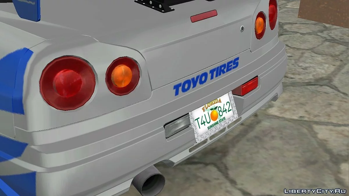2F2F Nissan Skyline R34 / GTA Vice City