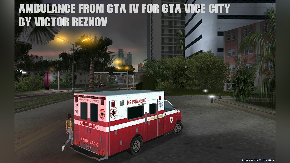Ambulance from GTA IV for GTA Vice City для GTA Vice City - Картинка #2