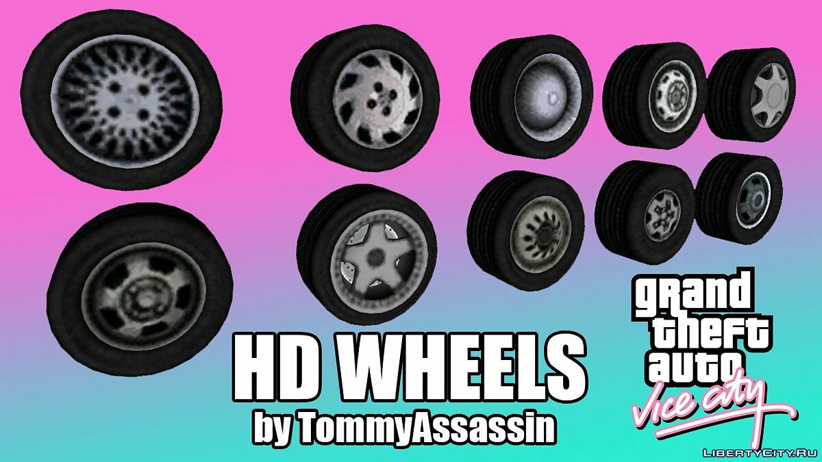 HD Wheels for GTA Vice City для GTA Vice City - Картинка #1