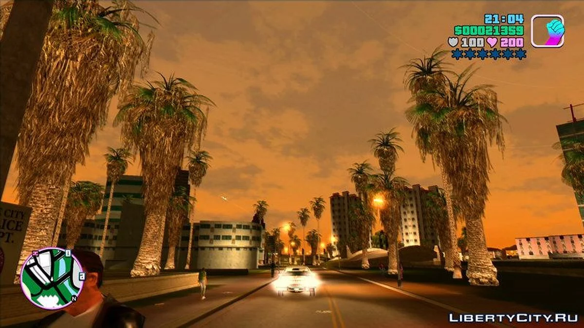 Много растительности в городе / GTA Vice City