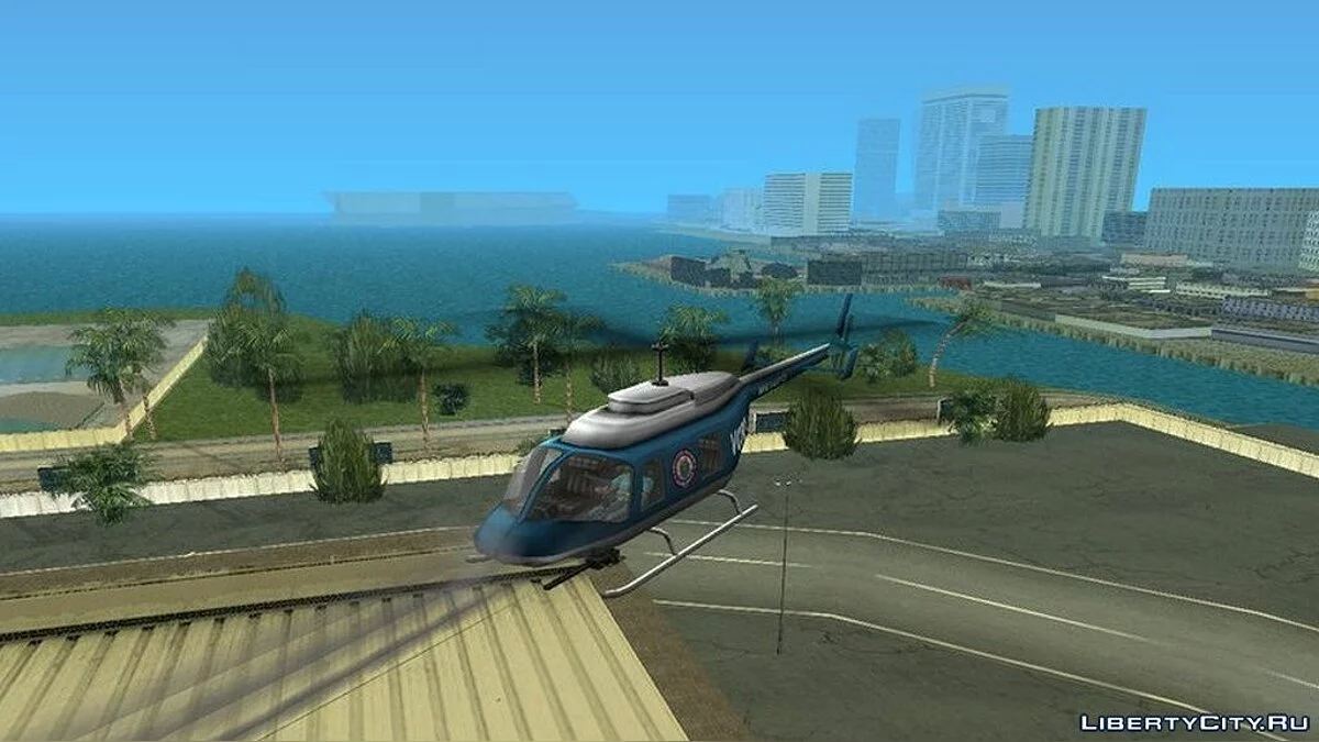 Стрельба из полицейского вертолета / GTA Vice City