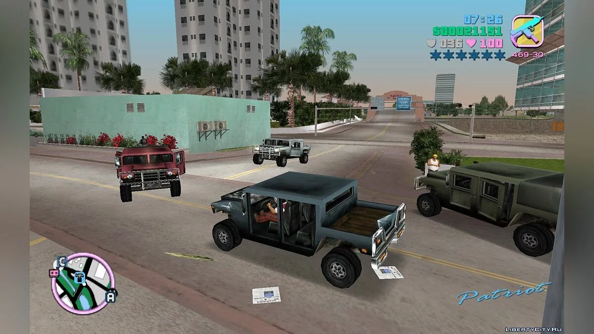 Новые цвета для одноцветных транспортных средств / GTA Vice City