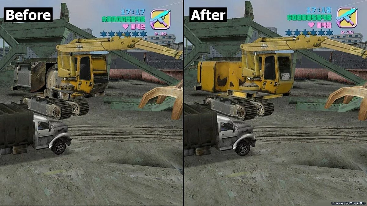 Фикс экскаваторов и прожектор / GTA Vice City