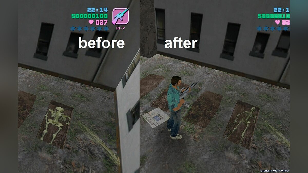 Скачать Улучшенный скелет в Маленьком Гаити для GTA Vice City