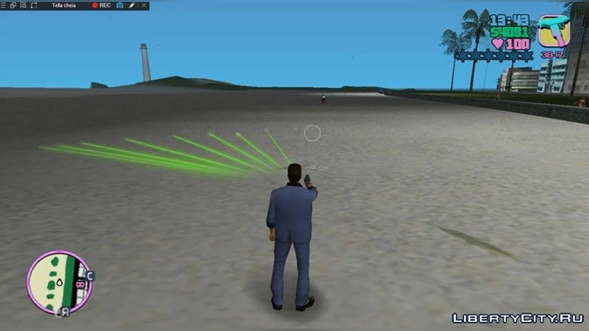 Неоновые следы от пуль (Восемь цветов) / GTA Vice City