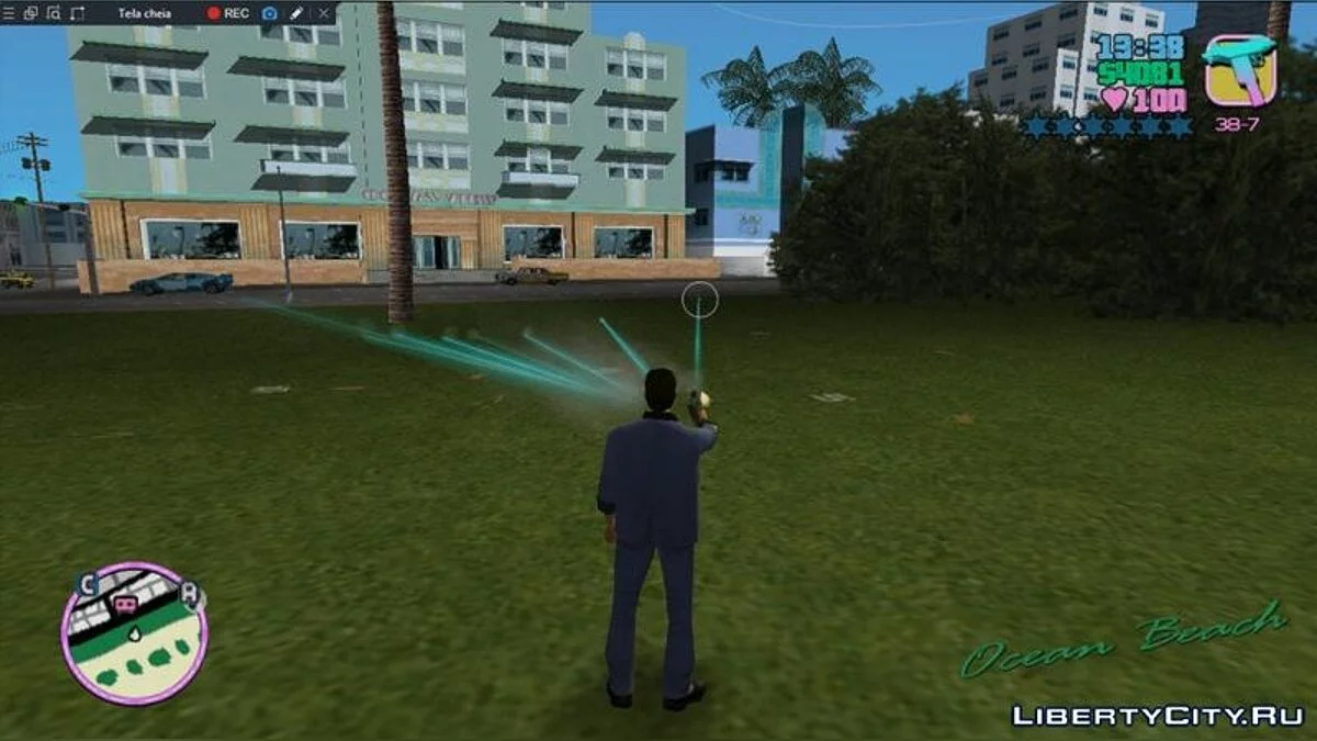 Неоновые следы от пуль (Восемь цветов) / GTA Vice City