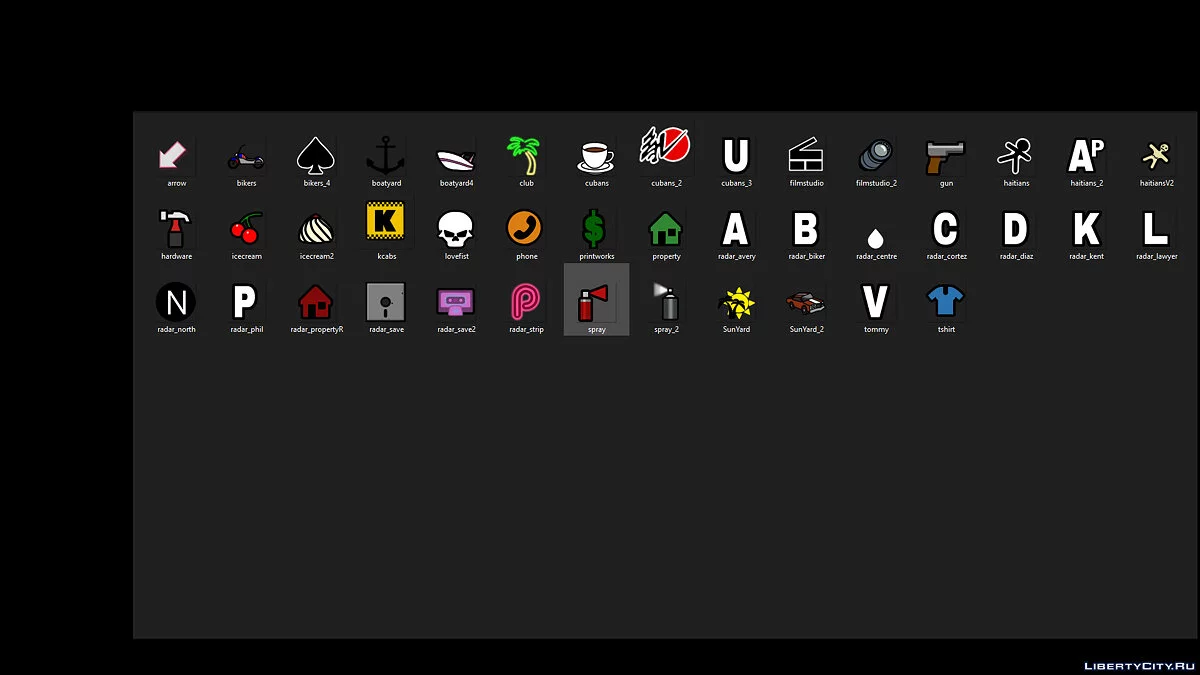 VCS Styled Map Icons / GTA Vice City