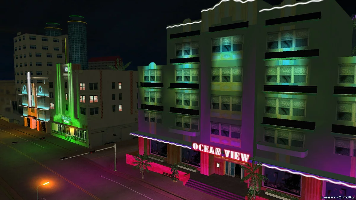 Неоновые огни + исправление (из Vice City Stories) / GTA Vice City