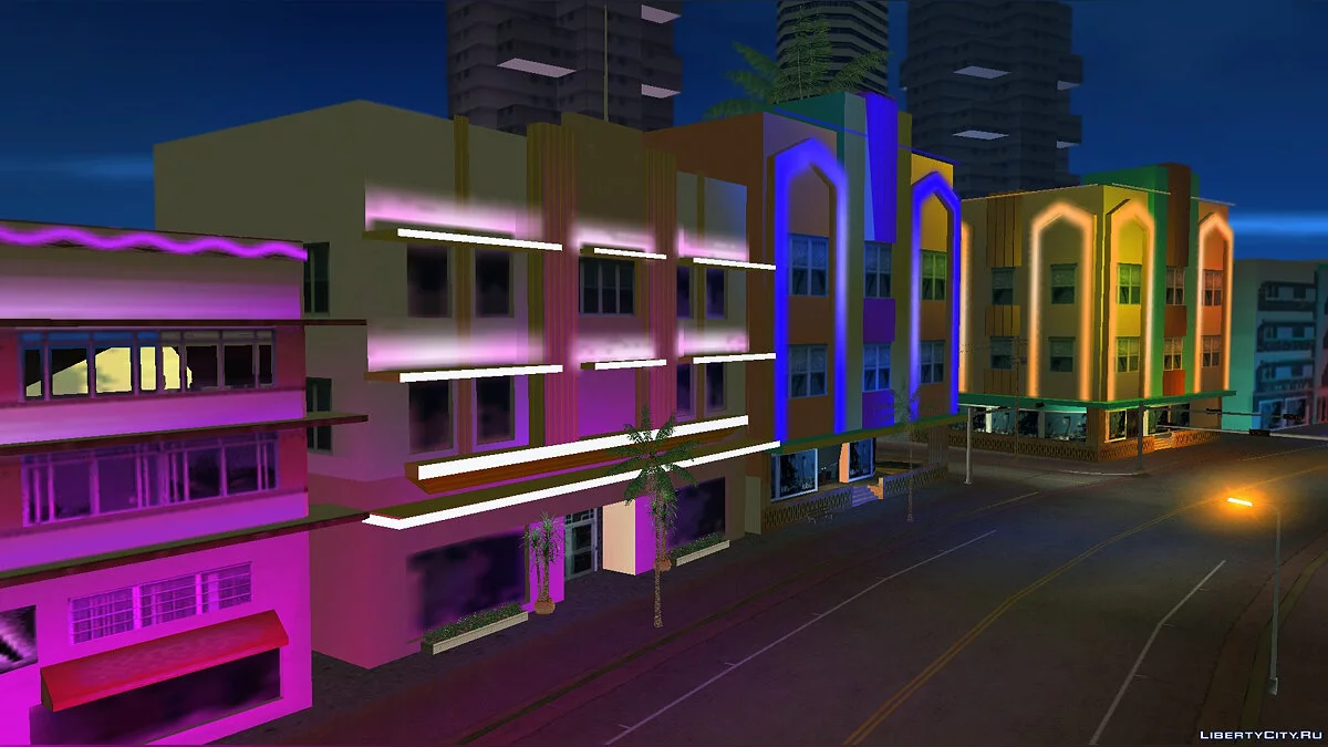 Неоновые огни + исправление (из Vice City Stories) / GTA Vice City