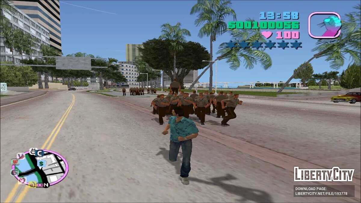 Скачать Полиция теперь ваши телохранители для GTA Vice City